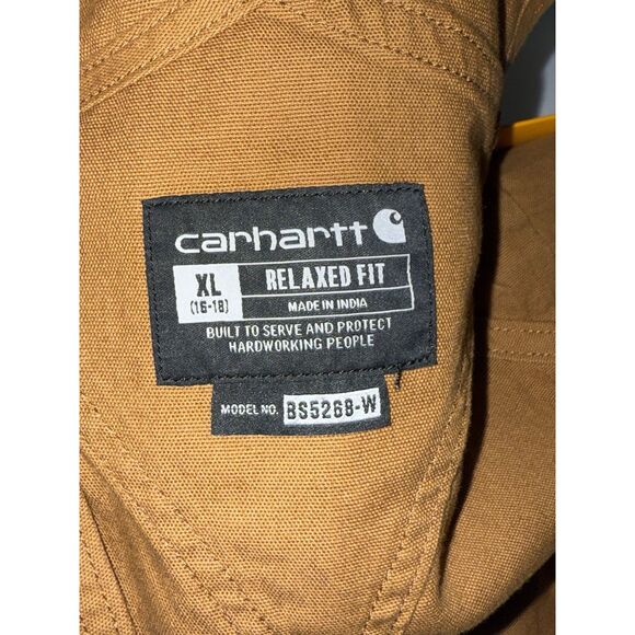 Carhartt Women Relaxed Fit Shortalls One-Piece Canvas Overall Shorts XL 16-18 - Picture 14 of 16